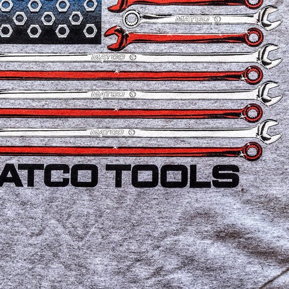 MATCO Tools USA FLAG (Wrench-Socket) S.S. 2XL Heather Gray Tee ~ NEW ~ LAST ONE! - Picture 8 of 8